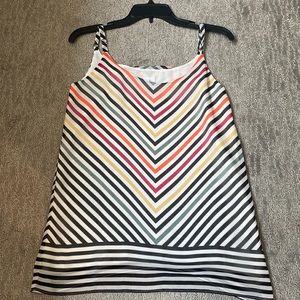 Cabi xs chevron multi color strip tank EUC worm twice